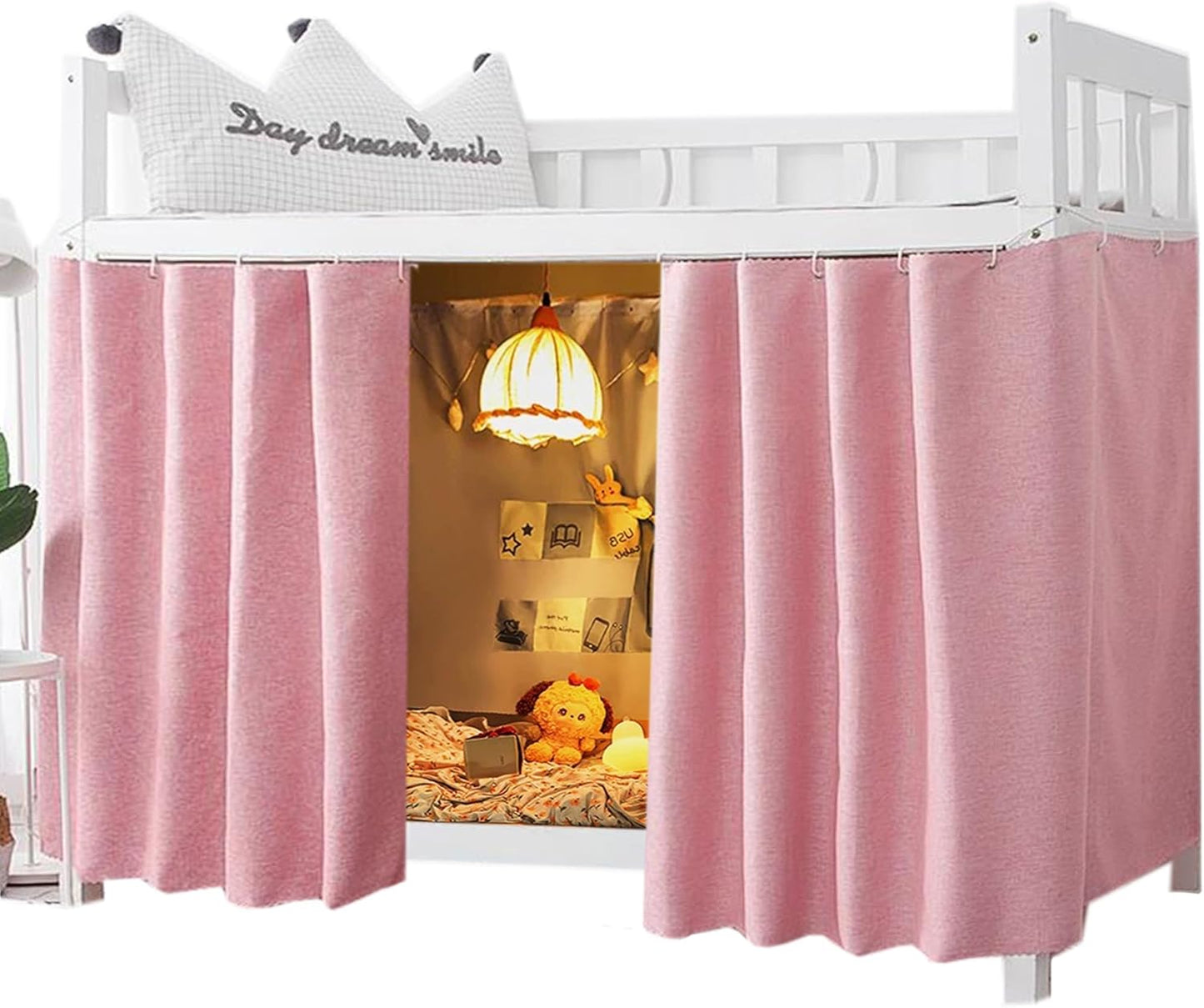 Navhao Dorm Home Solid Thicken Bunk Blackout Bed Curtains Cloth Bed Canopy Students Single Sleeper