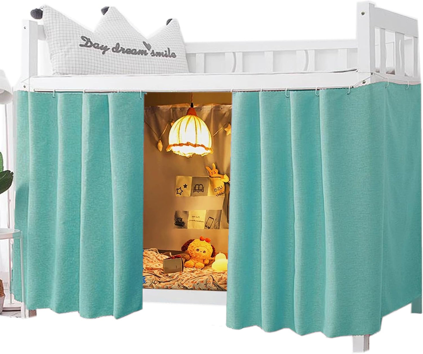 Navhao Dorm Home Solid Thicken Bunk Blackout Bed Curtains Cloth Bed Canopy Students Single Sleeper