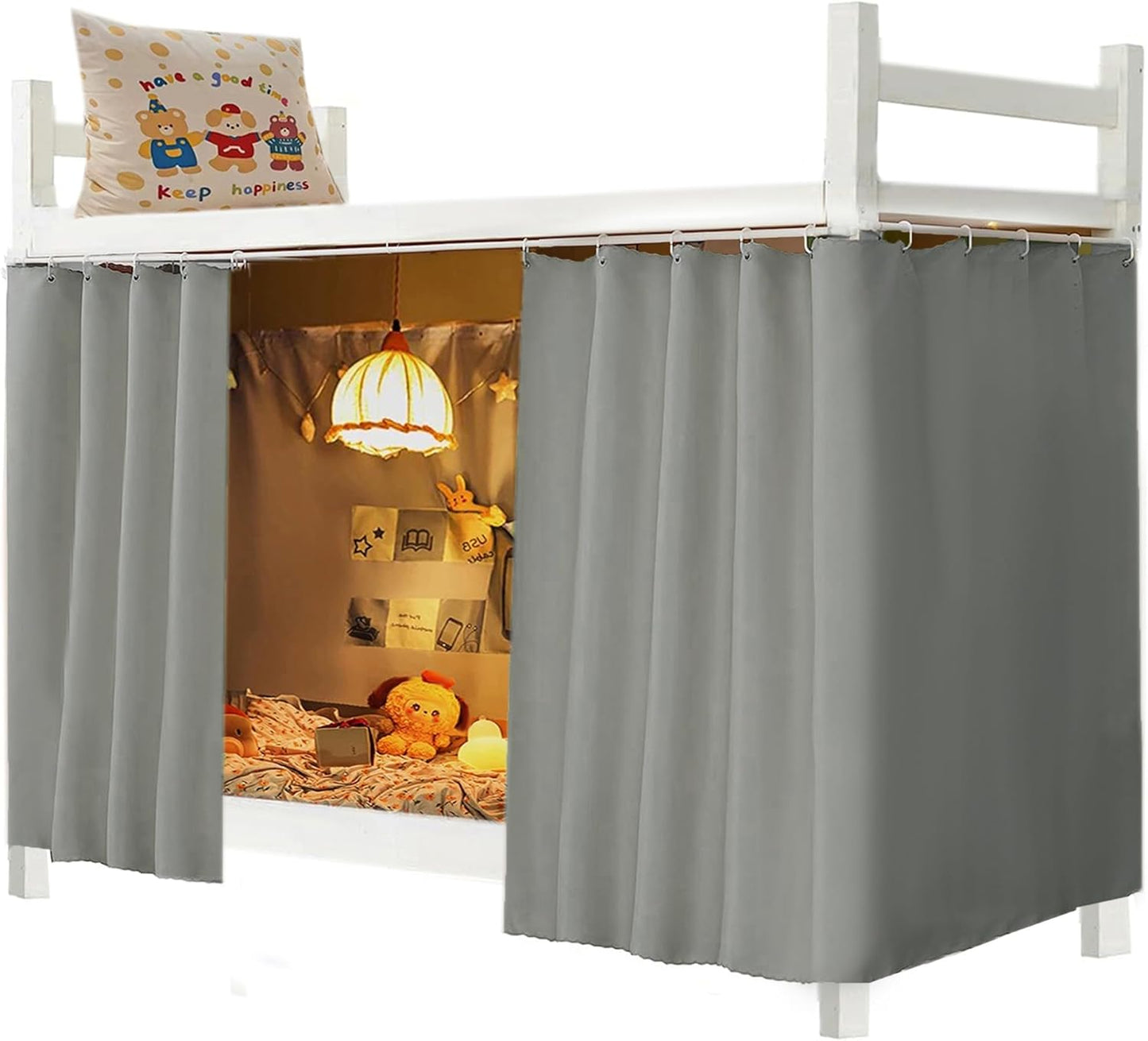 Navhao Dorm Home Solid Thicken Bunk Blackout Bed Curtains Cloth Bed Canopy Students Single Sleeper