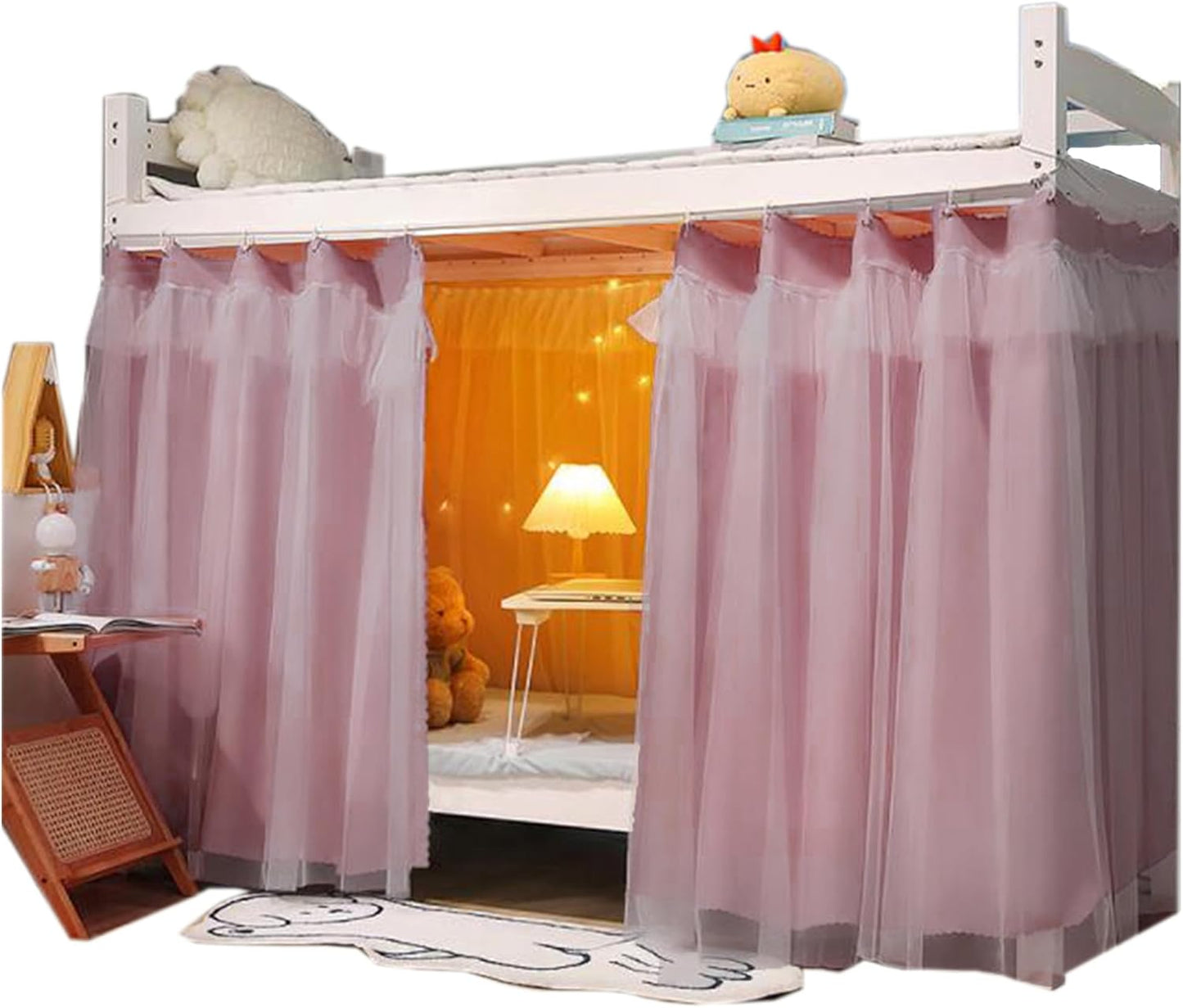 Navhao Dorm Home Solid Thicken Bunk Blackout Bed Curtains Cloth Bed Canopy Students Single Sleeper