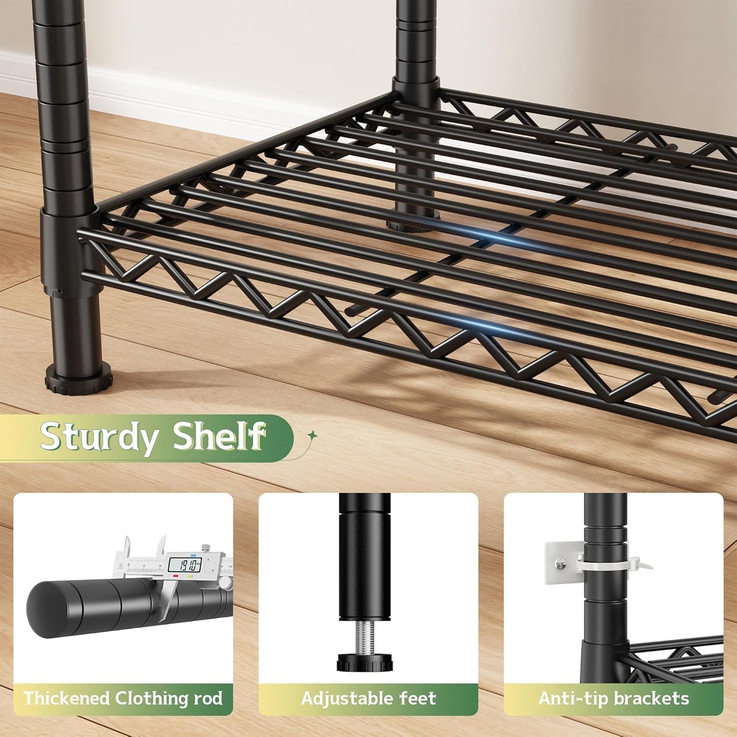 Raybee Heavy Duty Clothes Rack with Cover 800 LBS Clothing Racks for Hanging Clothes Portable Closet for Bedroom 56" Wx 16" Dx75.5 H