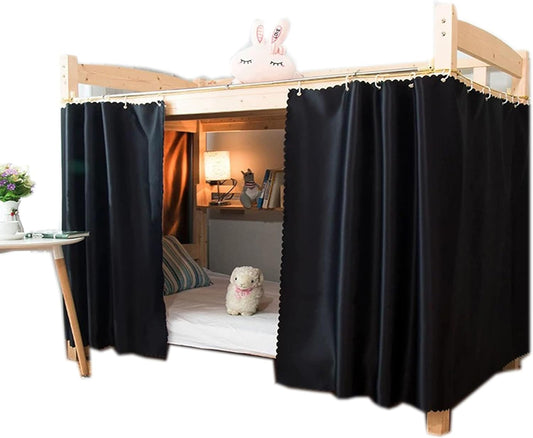 Navhao Dorm Home Solid Thicken Bunk Blackout Bed Curtains Cloth Bed Canopy Students Single Sleeper
